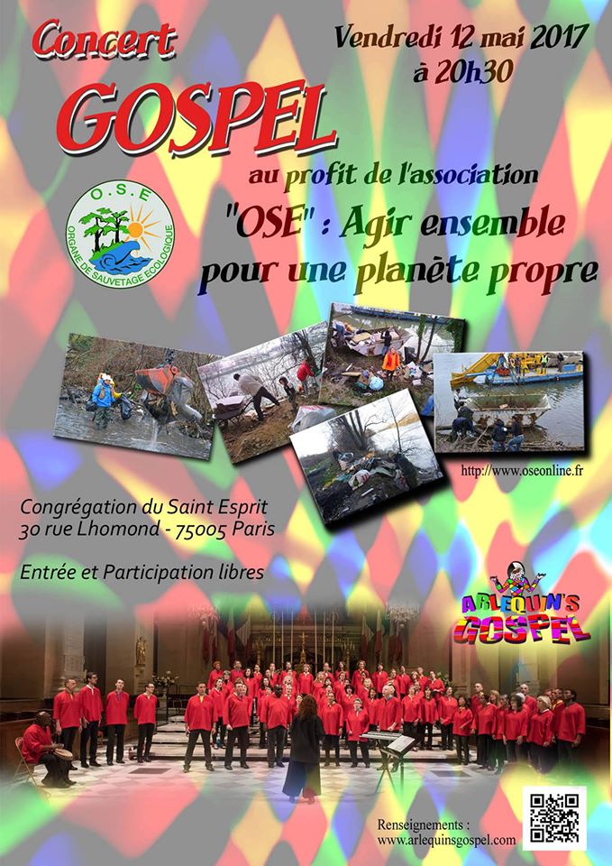 Rendez-vous vendredi 12 mai pour un concert gospel au profit de OSE!